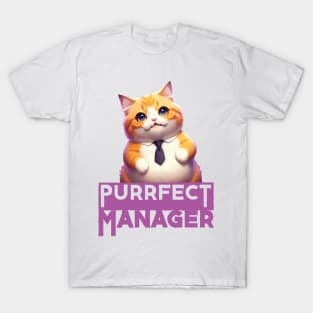 Just a Purrfect Manager Funny Cat T-Shirt